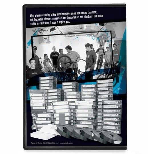 The back of the DVD case features a stack of mini-DV tapes and rolls of film which I composited to make it look like there was a bigger stack.