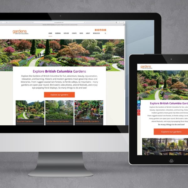 Gardens BC website responsive views